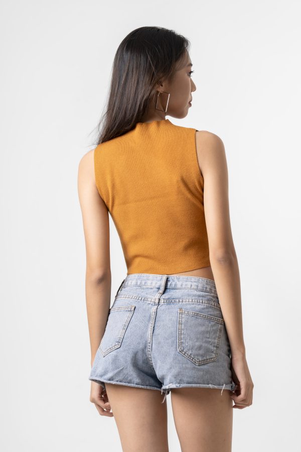 Half Turtleneck Hollow Out Top - Image 15