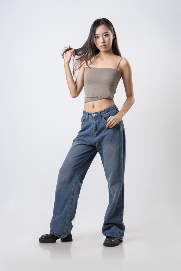 Lovable Strappy Crop Top With a Square Neck - Image 7